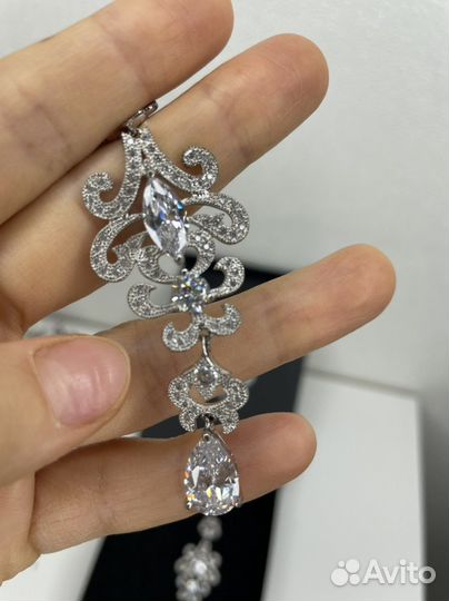 Серьги вечерние свадьба никах