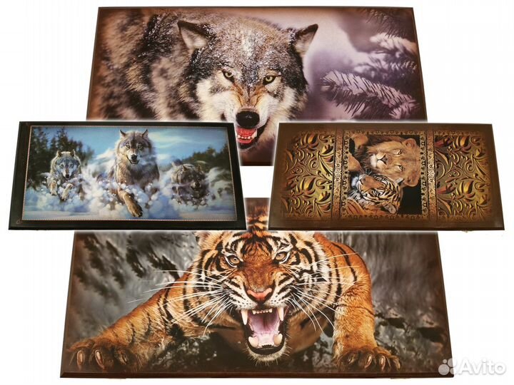 Нарды деревянные с рисунком 60х60см