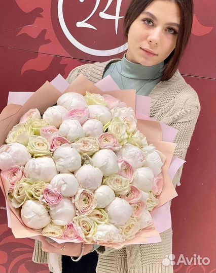 Пионы Букет пионов Доставка цветов