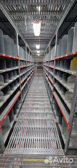 Полочный мезонин 4-х уровневый б/у Русский Стеллаж