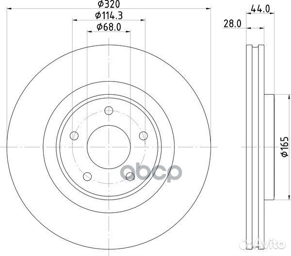 Диск тормозной перед ND2064K nisshinbo