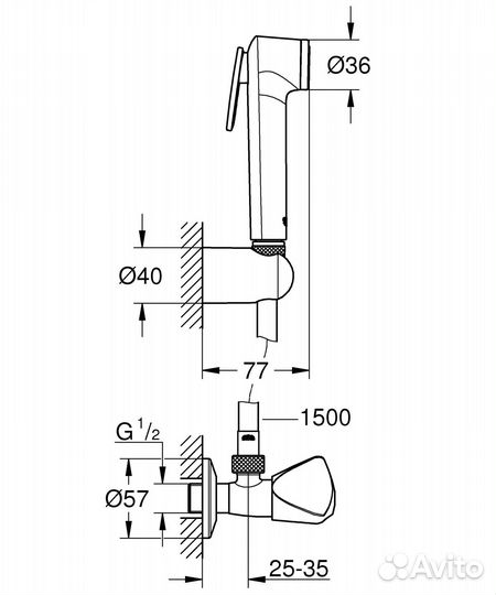 Grohe 26357000 Гигиенический душ