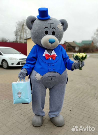 Мишка Тедди на праздник, ростовая кукла, аниматор