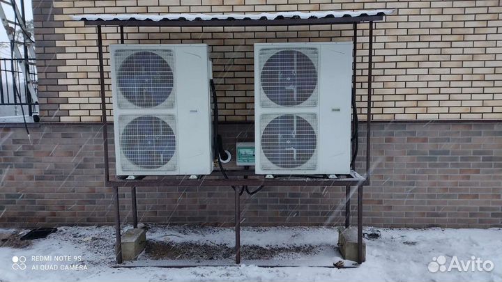 Тепловой насос воздух вода 250м2. (18 кВт тепла)