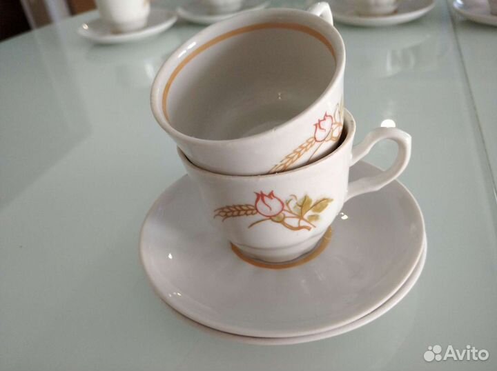 Кофейная пара Фарфор СССР Добрушский фарфор