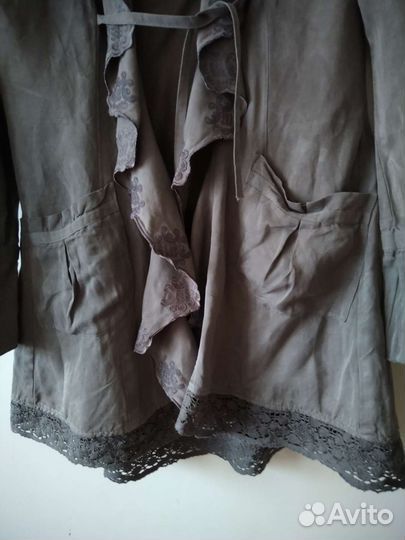 Жакет 46 размер шёлк лён