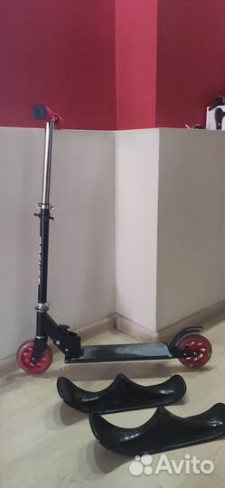 Самокат снегокат детский 2 в 1