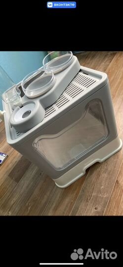 Закрытый лоток для кошек большой