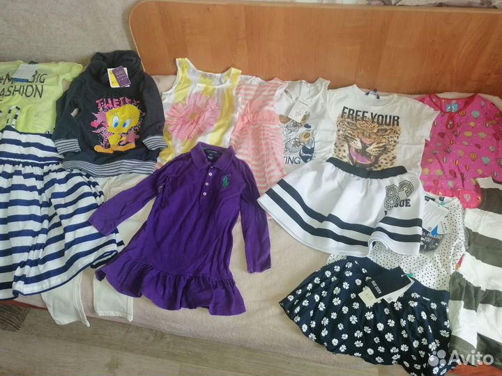 Пакетом летние вещи 4 - 5 лет 15 шт