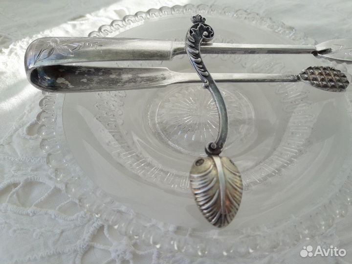 Царское серебро 84 проба,щипцы для сахара