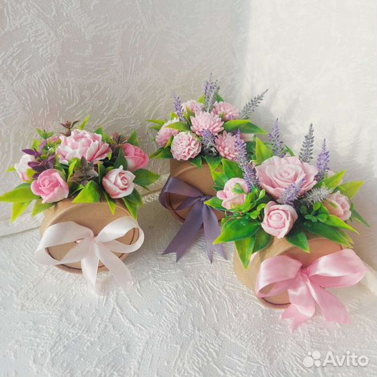 Тюльпаны, розы и другие цветы из мыла