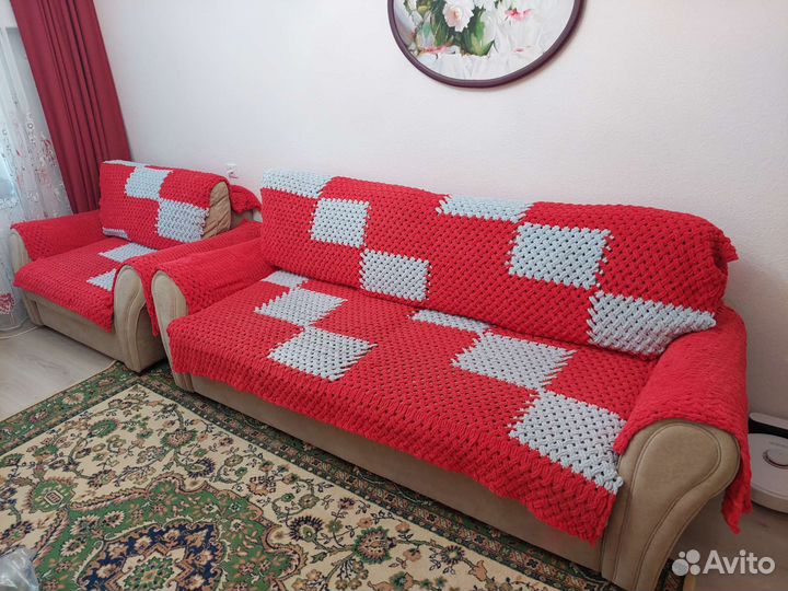 Накидки покрывало на диван и кресло