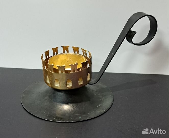 Винтажный подсвечник с ручкой, СССР