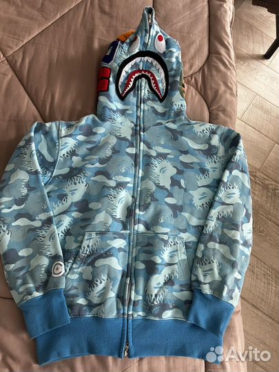 Зип худи bape shark