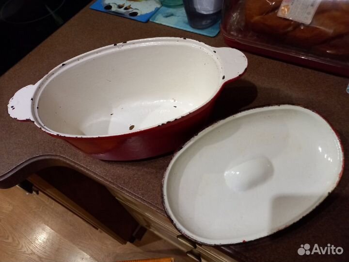 Утятница чугунная эмалированная