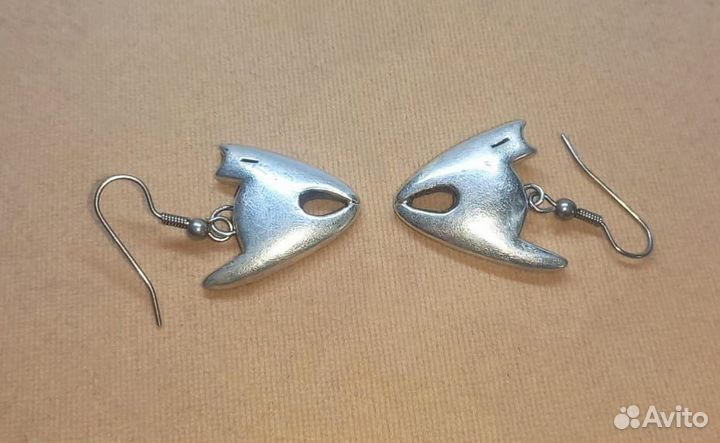 Серьги - Модерн - Кошки - Серебро 925 - Винтаж