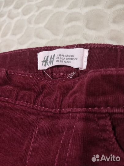 Вельветовые джинсы для девочек