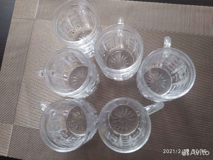 Кружка хрусталь 6шт цена за набор