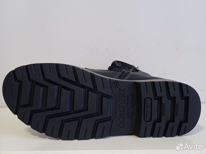 Ботинки зимние 40(26 см), 42(28 см)кожа,мех натур