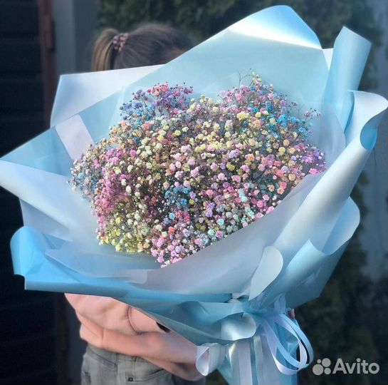 Букеты из Цветной Гипсофилы. Доставка/Самовывоз