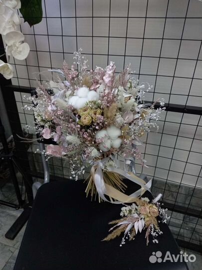 Свадебные букеты из сухоцветов/букет невесты