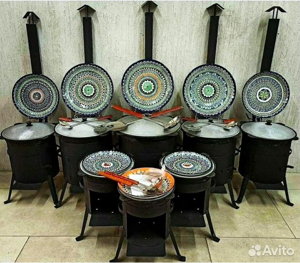 Казан чугунный казан афганский двухцветный