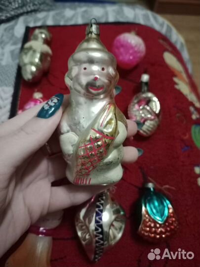Елочные игрушки стекло СССР