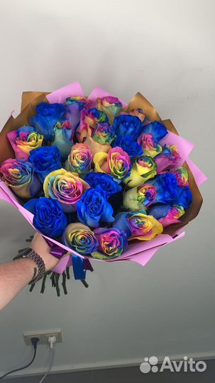 Радужные Розы, необычный подарок