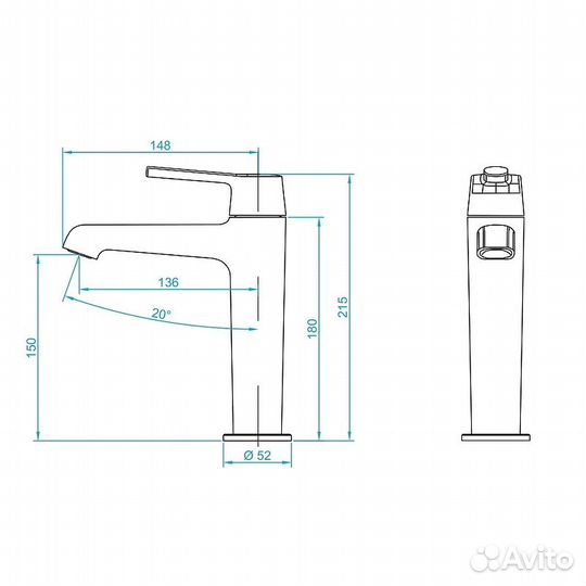 Смеситель для раковины RGW Shower Panels SP-301B 511405301-04 черный