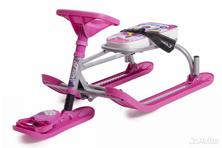 Снегокат, Nika - Twiny (TW2-M) со спинкой и толкат