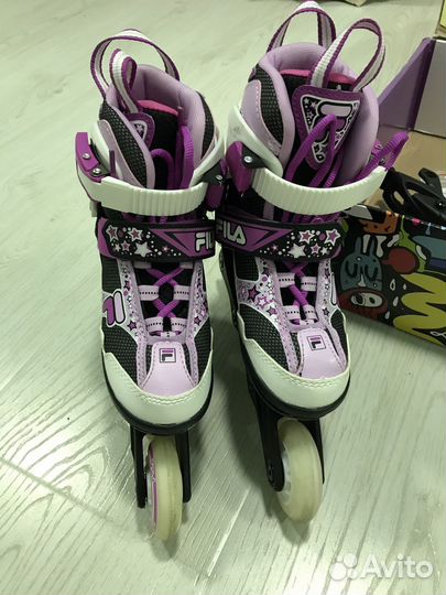 Роликовые коньки детские для девочек fila