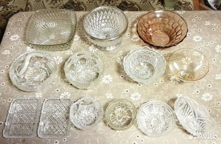 Салатницы хрусталь, стекло
