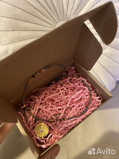 Чокер из хрусталя и турмалина