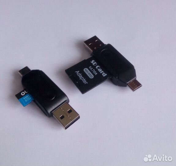 Картридер - сd Flash Card + Micro Flash Card USB С