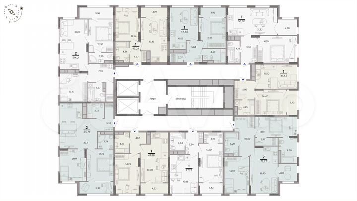 1-к. квартира, 47,2 м², 2/25 эт.