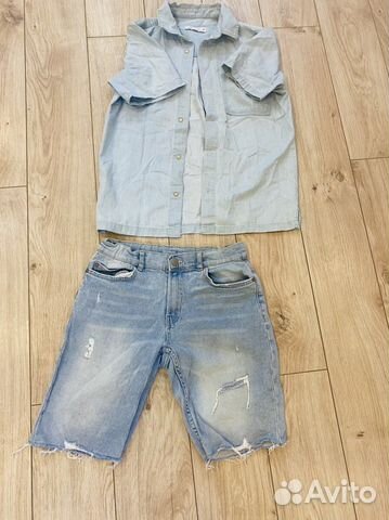 Шорты Zara (164 размер) и рубашка (152 размер)
