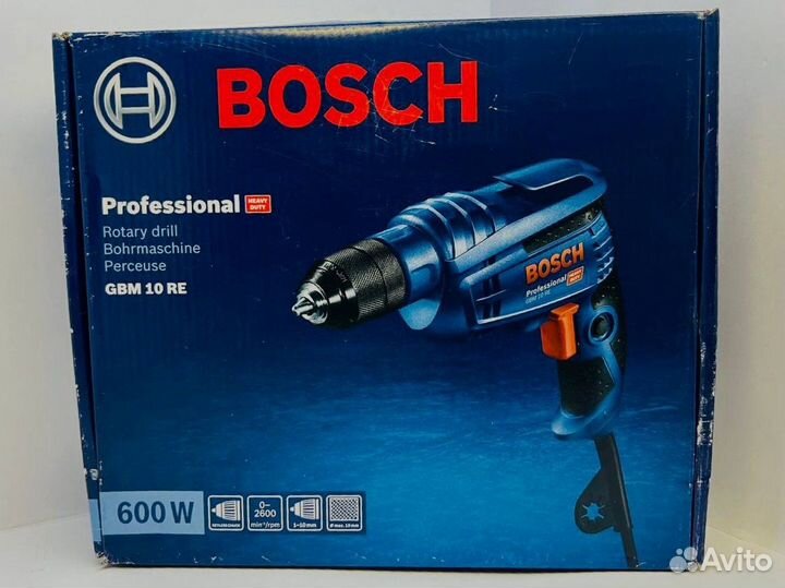 Сетевая безударная дрель Bosch GBM 10 RE