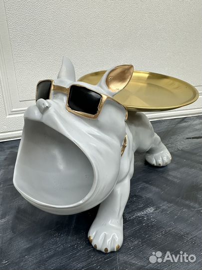 Статуэтка бульдог ключница конфетница