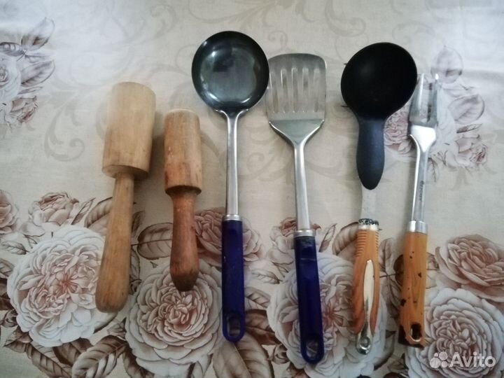 Банки для сыпучих, половник, мялка, венчик