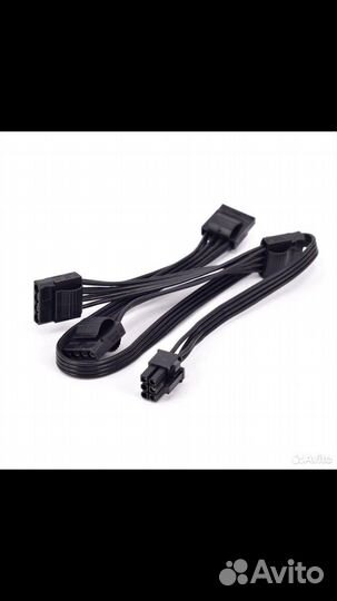 Кабель питания 6pin-4 molex для модульного блока