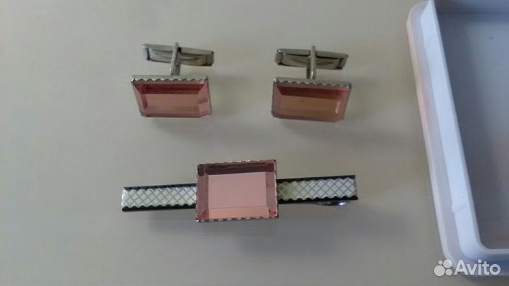 Запонки и зажим для галстука, комплект, СССР