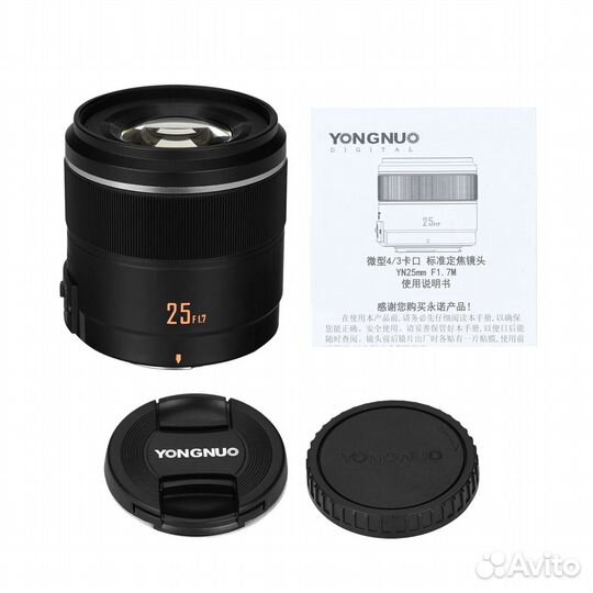 Объектив YongNuo 25mm f/1.7 для Micro 4/3
