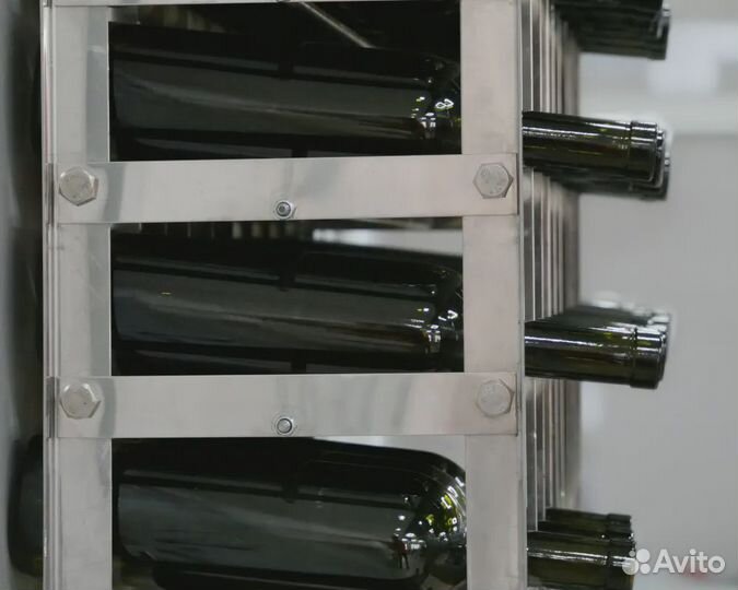 Стеллаж для 100 винных бутылок нерж.сталь