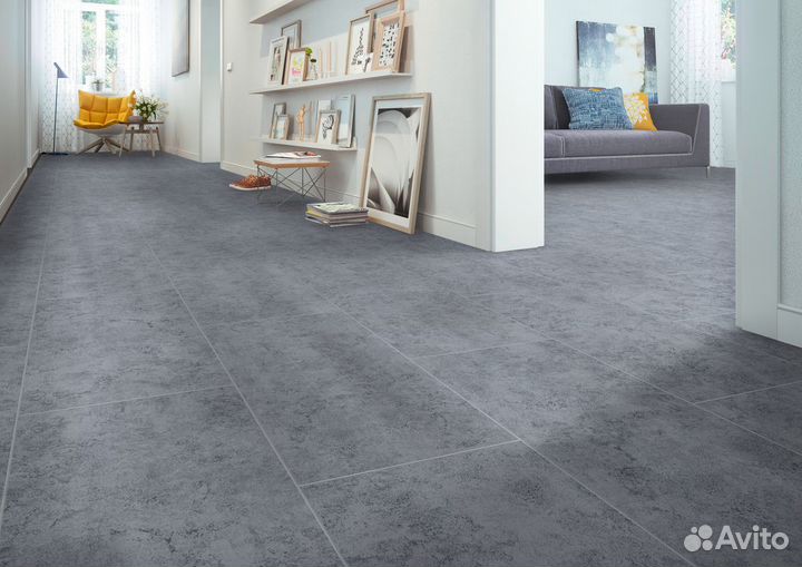 Кварц виниловая замковая плитка Мелли Грей