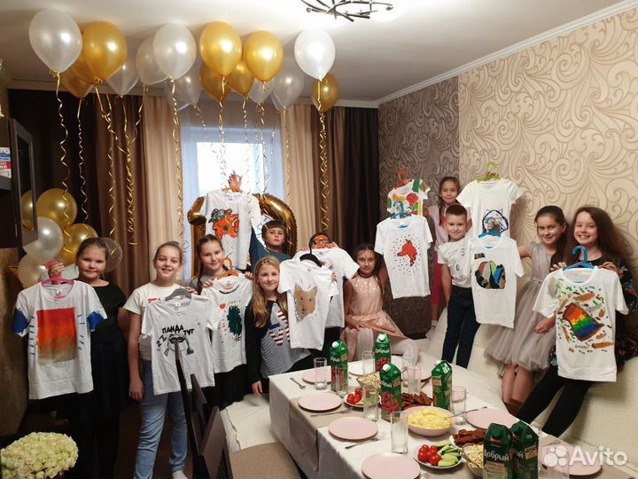 Мастер класс на праздник Роспись футболок
