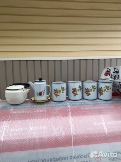 Эмалированный чайник бидон СССР