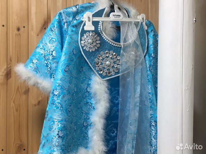 Костюм снегурочки размер 116-128