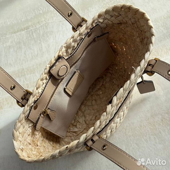 Сумка coach соломенная