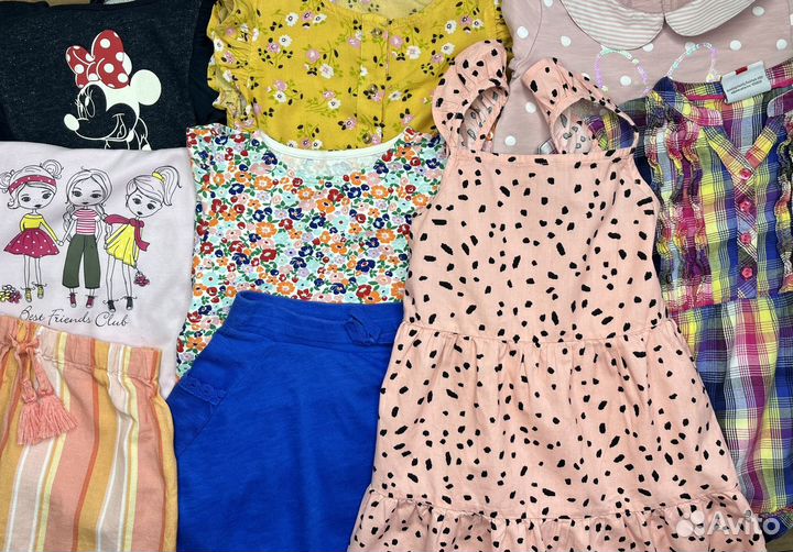 Пакет фирменных летних вещей для девочки 104-110