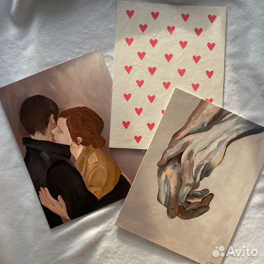 Картина акрилом любовь